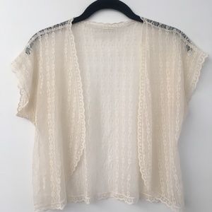Vintage Cropped Lace Vest